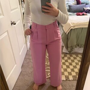 Pink Women's Wide-Leg Pants